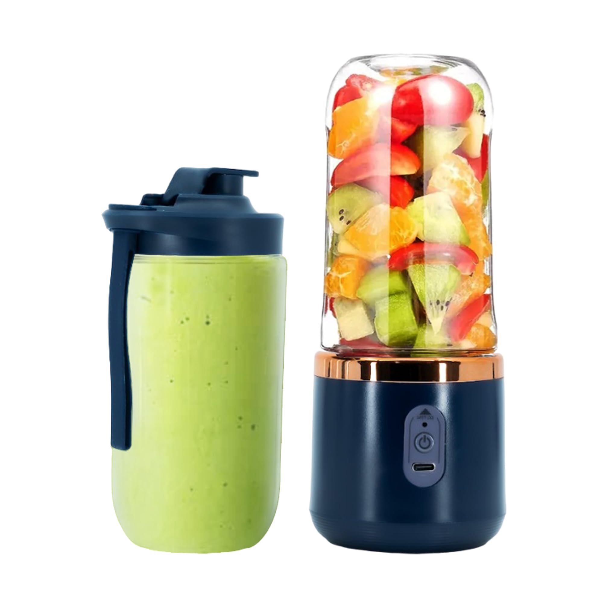 Regalosonline Portable Blender - 10 Oz Smoothie USB Charge Mini Blender BPA Free for Shakes and Smoothies with 6 Blades
