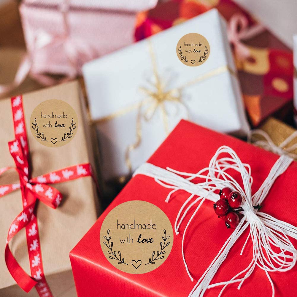 4 Rollos Pegatinas De Agradecimiento - Etiquetas Redondas Florales Para Regalos, Envases, Bodas, Cumpleaños, 2.5 Cm