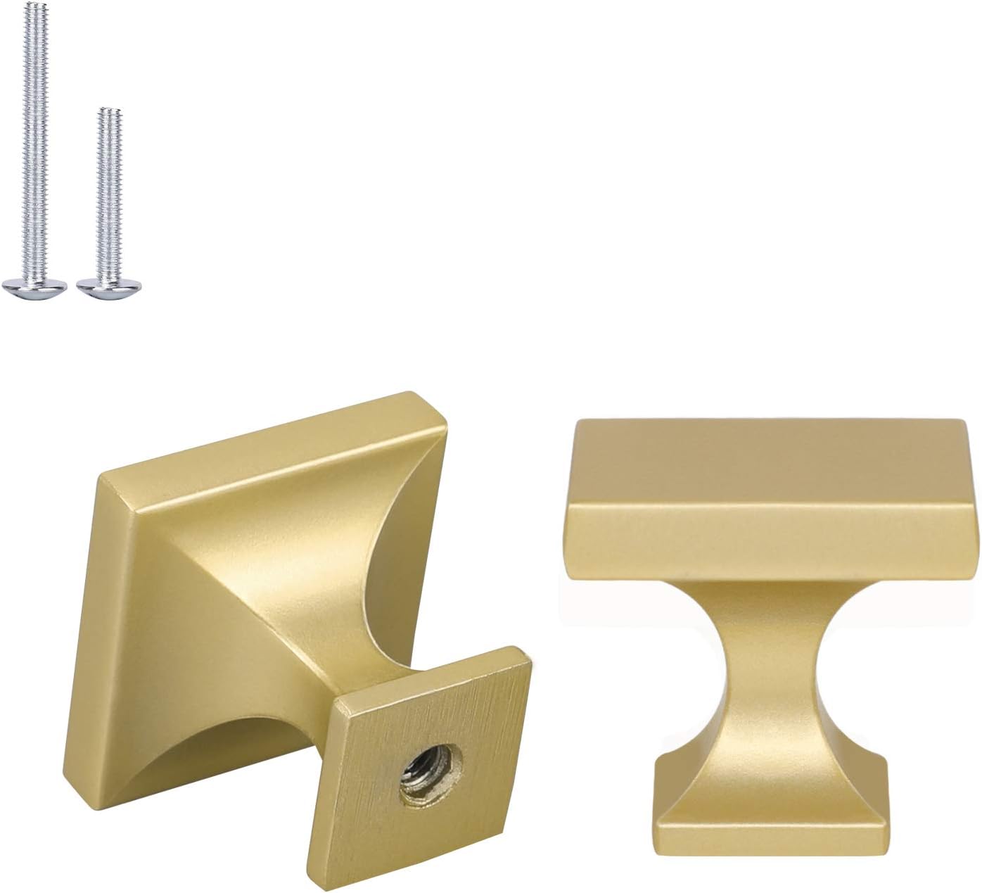 Southern Hills 5pc Brushed Gold Knobs for and Drawers Square