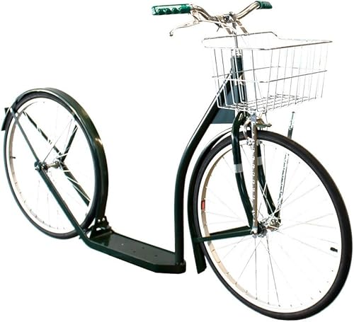Amish-Made Deluxe Kick Scooter Bike - Rueda de 24 pulgadas (tamaño adulto) (verde oscuro)