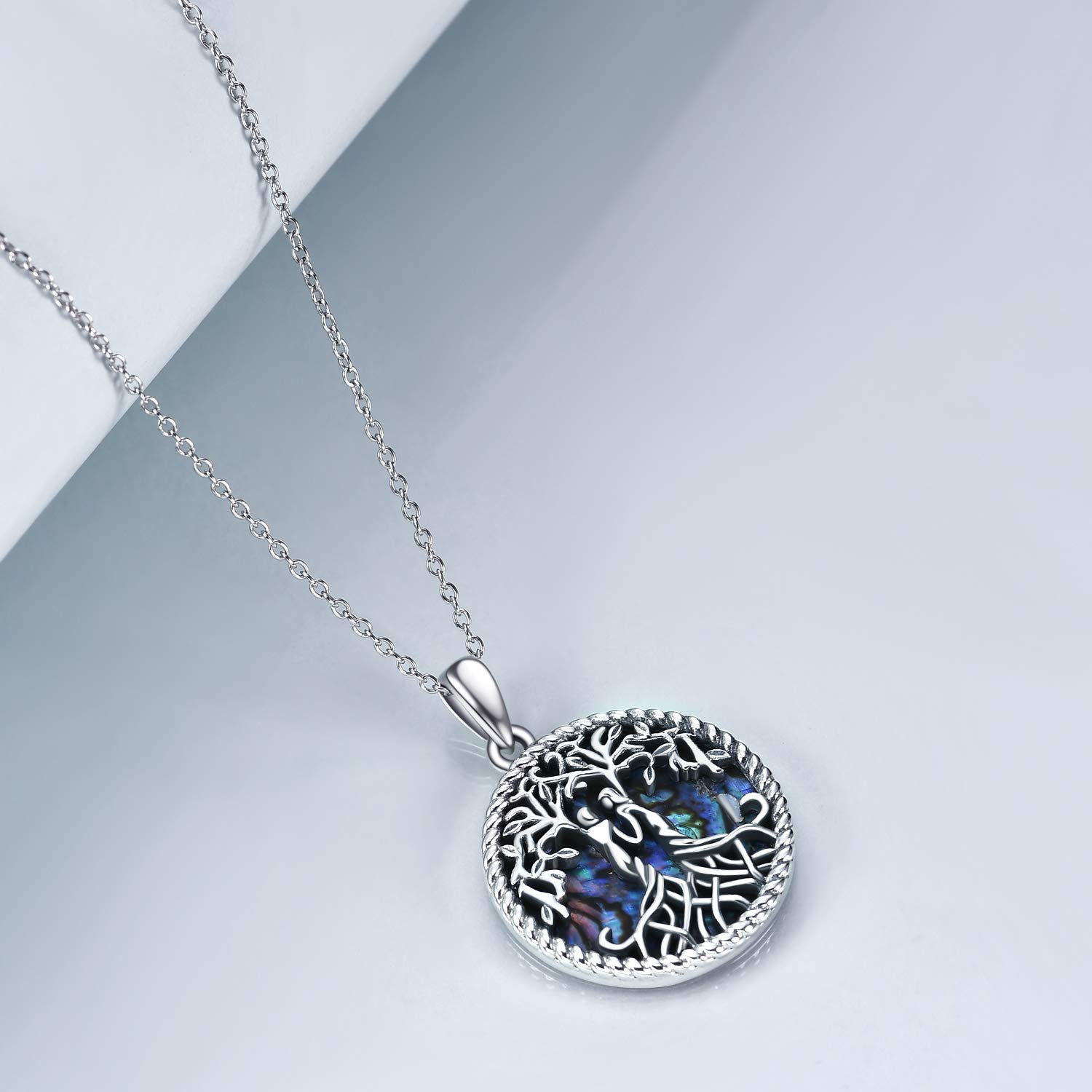 YFN Regali per Sorelle da Sorella, Gioielli in Argento Sterling con Collana con Ciondolo per Sorella Albero Della vita, Collane Regalo per Gioielli di Compleanno per Sorelle