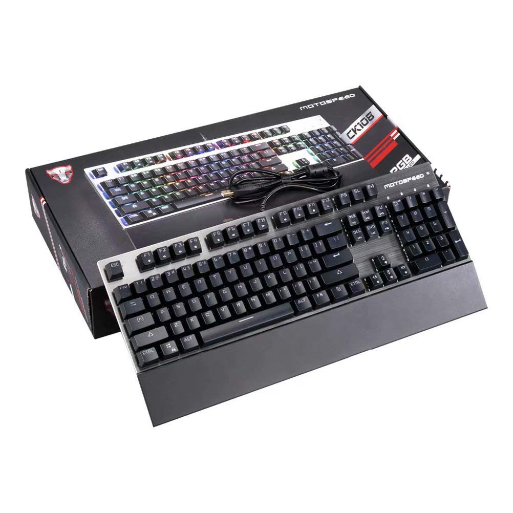 Meccanico tastiera USB Wired Gaming tastiera blu/nero interruttore con 18 modalità di retroilluminazione per Desktop del computer portatile del giocatore