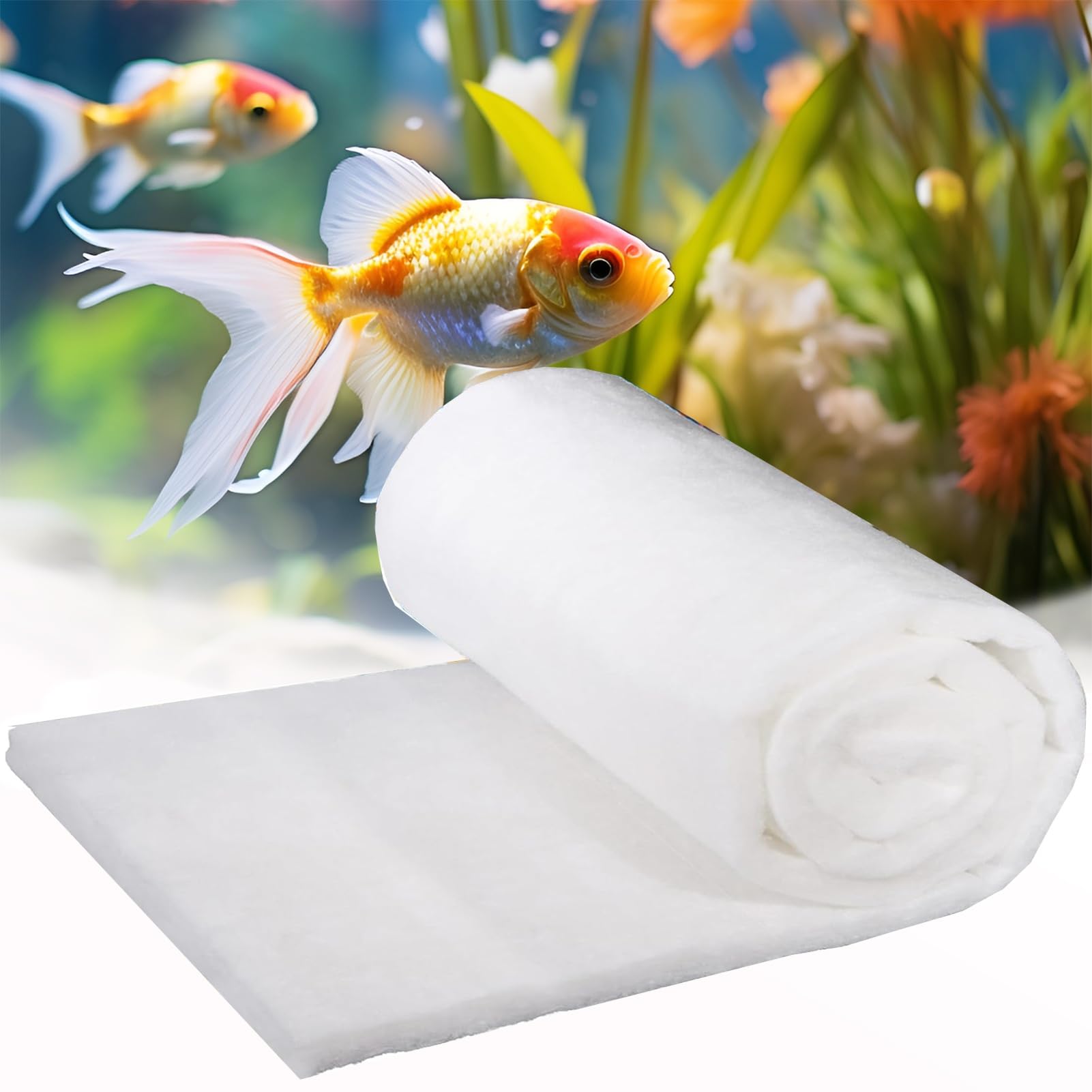 Éponges filtrantes en Mousse pour Aquarium, Largeur 50 cm, tampons filtrants, à découper s'adapter aux filtres, Aquarium d'eau Douce ou d'eau mer(32.8ft)