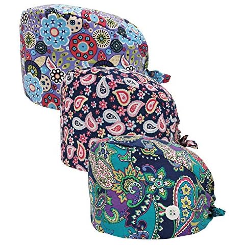 Bouffant Hats for Women Turban Cap Head Scarf Beanie for Nursing Hair Covers - - One Size Cover