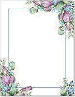 Vista 7 de Sunny Flowers - Papel para impresora láser y inyección de tinta con membrete, paquete de 25