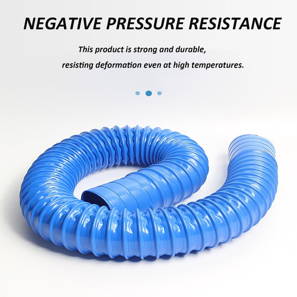 Manguera recolección Polvo Flexible PVC Azul, conducto ventilación Corrugado, Conector Manguera aspiradora Extensible 3 m Longitud, diámetro Interior de 30 mm a 80 mm,75mm