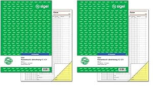 Sigel KG429 EDV Kassenbuch 2er Pack