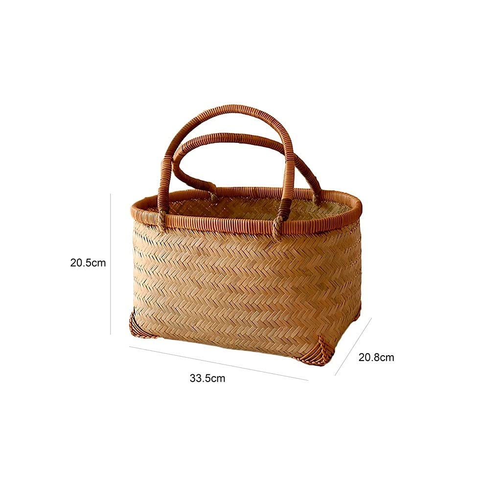 Picnic Cesta Tejido Picnic Cesta Mano Llevar Picnic Hamper Almacenamiento Almacenamiento Picnic Al Aire Libre Cesta de Almacenamiento Picicales Portátiles Suministros Bolsa de Picnic