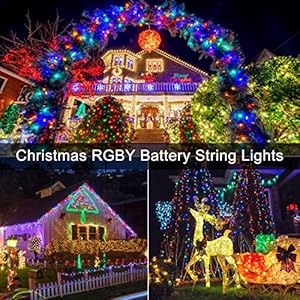4pack battery christmas string lights 50leds christmas lights battery 165ft dark green battery string lights auto timer 8 modes indoor outdoor christmas decoration for wreathtreedeckrgby  urban country home decor