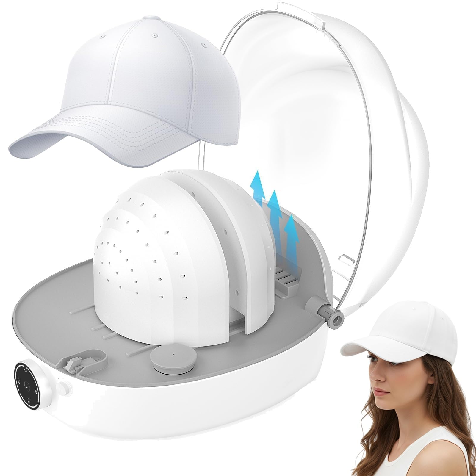 Máquina for el cuidado de gorras automática con sistema de vaporización y secado interno