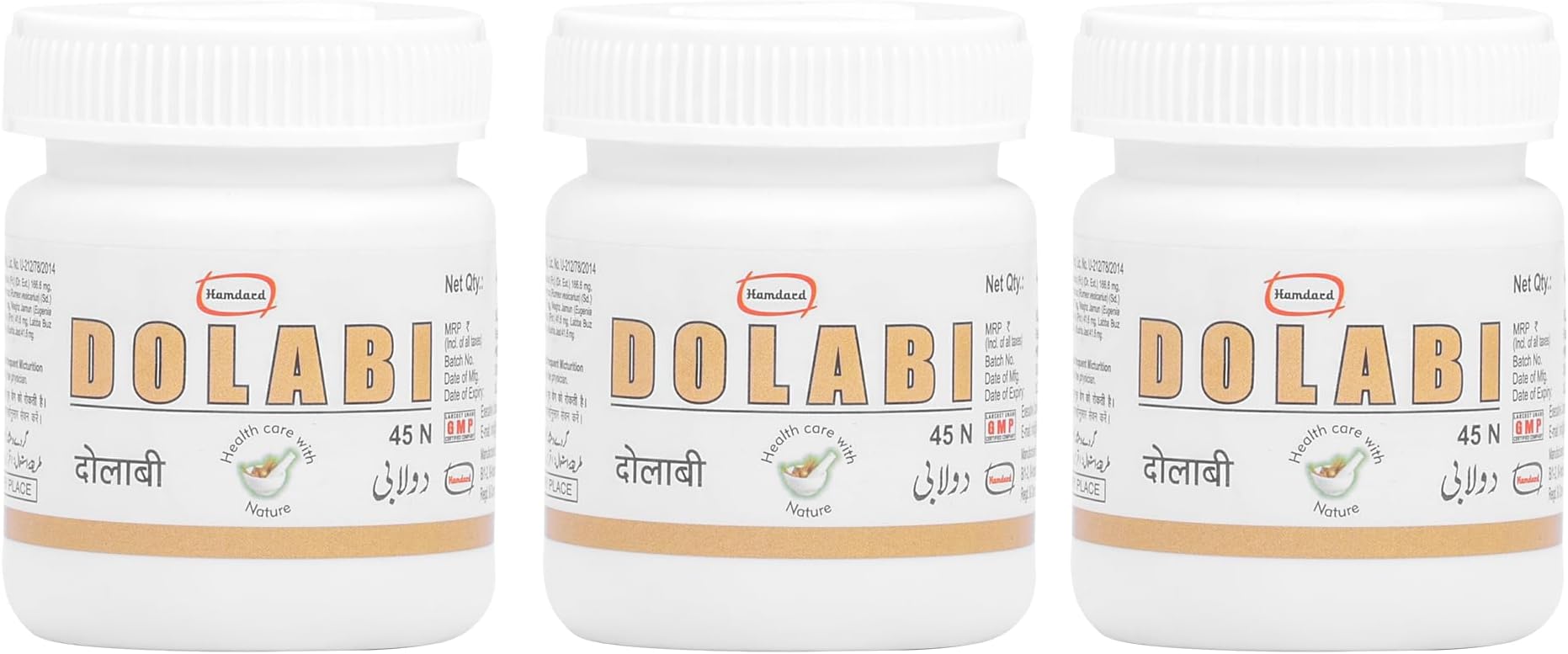 Dolabi | 45 Tablets | All-natural Herbal Remedy | Helps to Manage Blood Sugar Level and Bladder | Promotes Skin Health | Naturally Regulates Metabolism | Pack of 3