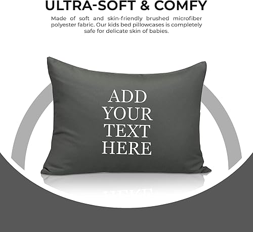 Miniatura 3 de Fundas de almohada personalizadas para niños pequeños de 13 x 18 pulgadas, funda de almohada de microfibra cepillada súper suave y acogedora con