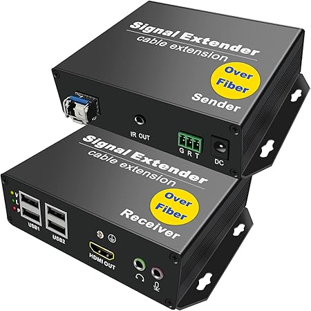 4K HDMI KVM Extender Over Fiber, HDMI Video & USB - View #2