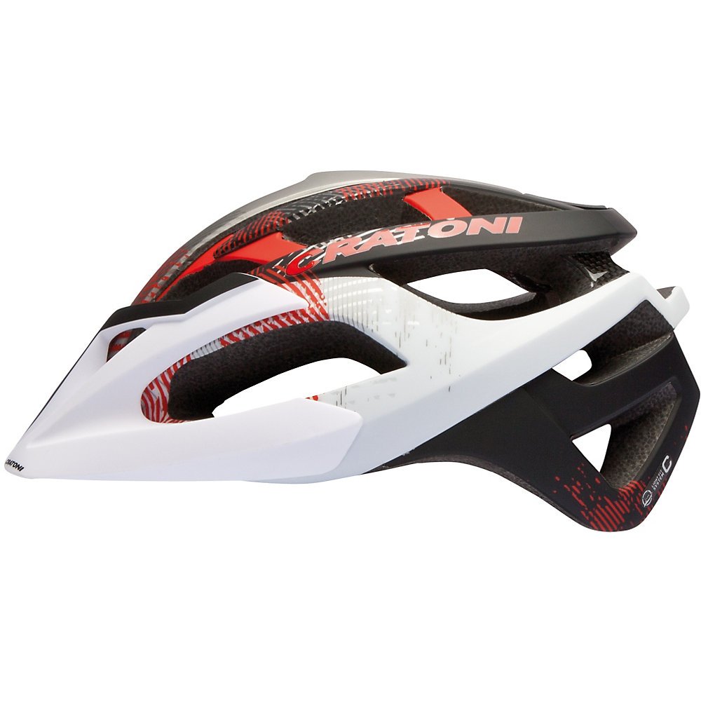 Mountain Bike Helmet Cratoni C/Hawk Rubber Mountain Bike Helmet white/black/red off road helmet in Various Sizes