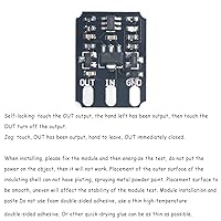 Vista 5 de Acxico Interruptor táctil capacitivo ultra miniatura táctil biestable módulo de interruptor electrónico LED relé DC 3V-18V 12V 3A
