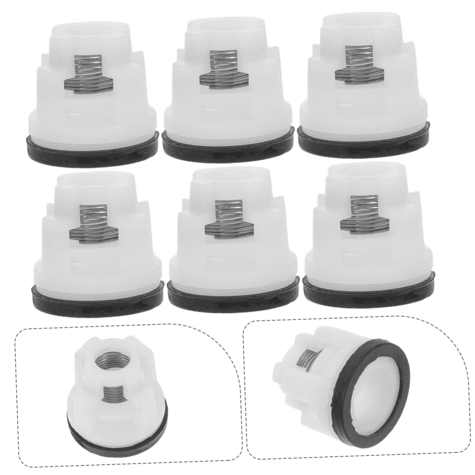 Abaodam Kit de 10 Válvulas Unidireccionales para Lavado y Resistente Accesorio de Plástico PP Blanco para Hidrolavadora de Alta Presión