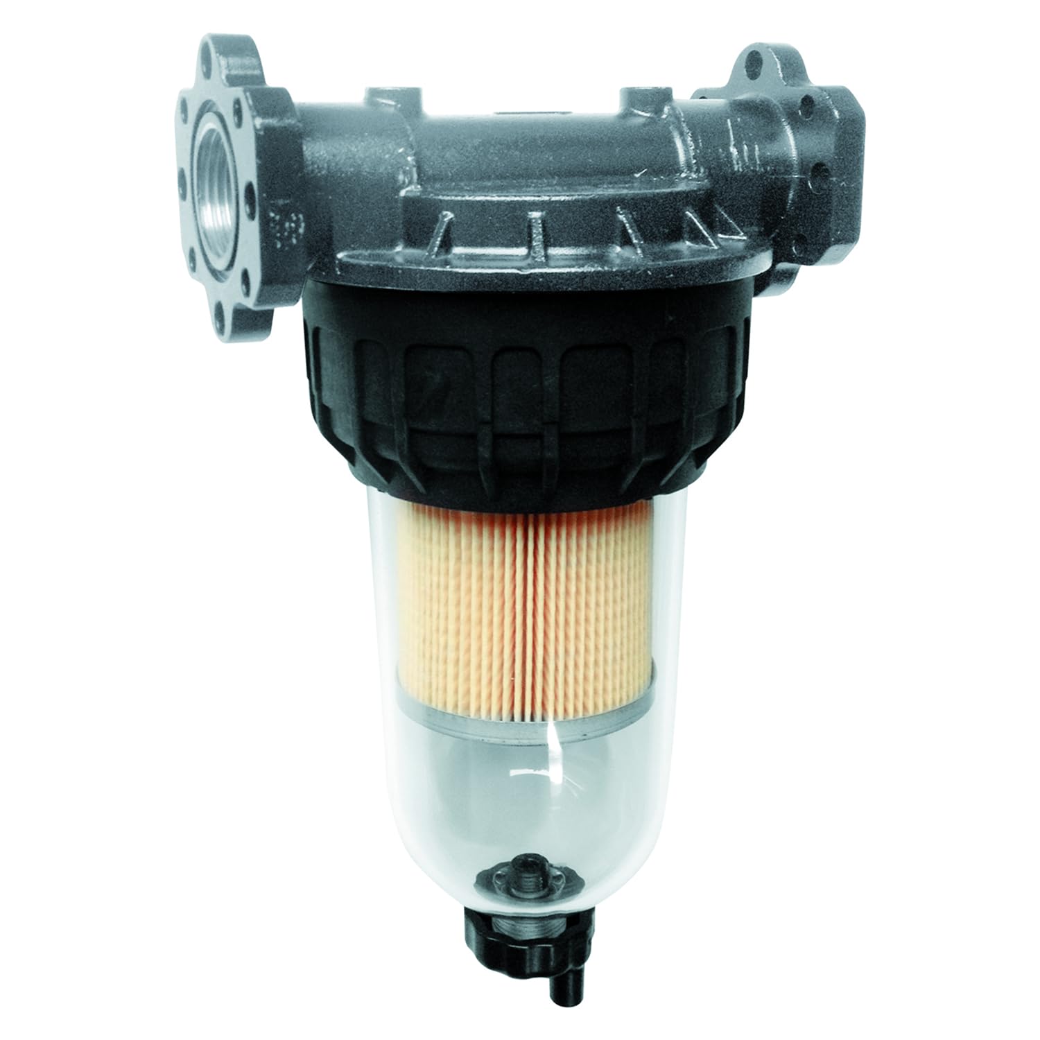 PIUSI Filtro para Diésel, Gasolina y Aceite con Cartucho Reemplazable, Kit Completo Soporte de Cabeza + 2x Cartuchos, Caudal 100 l/min, Presión 5 bar, Filtración de 5 Micrones | Clear Captor F00611B00 | Producto técnico para trasvase controlado de aceite
