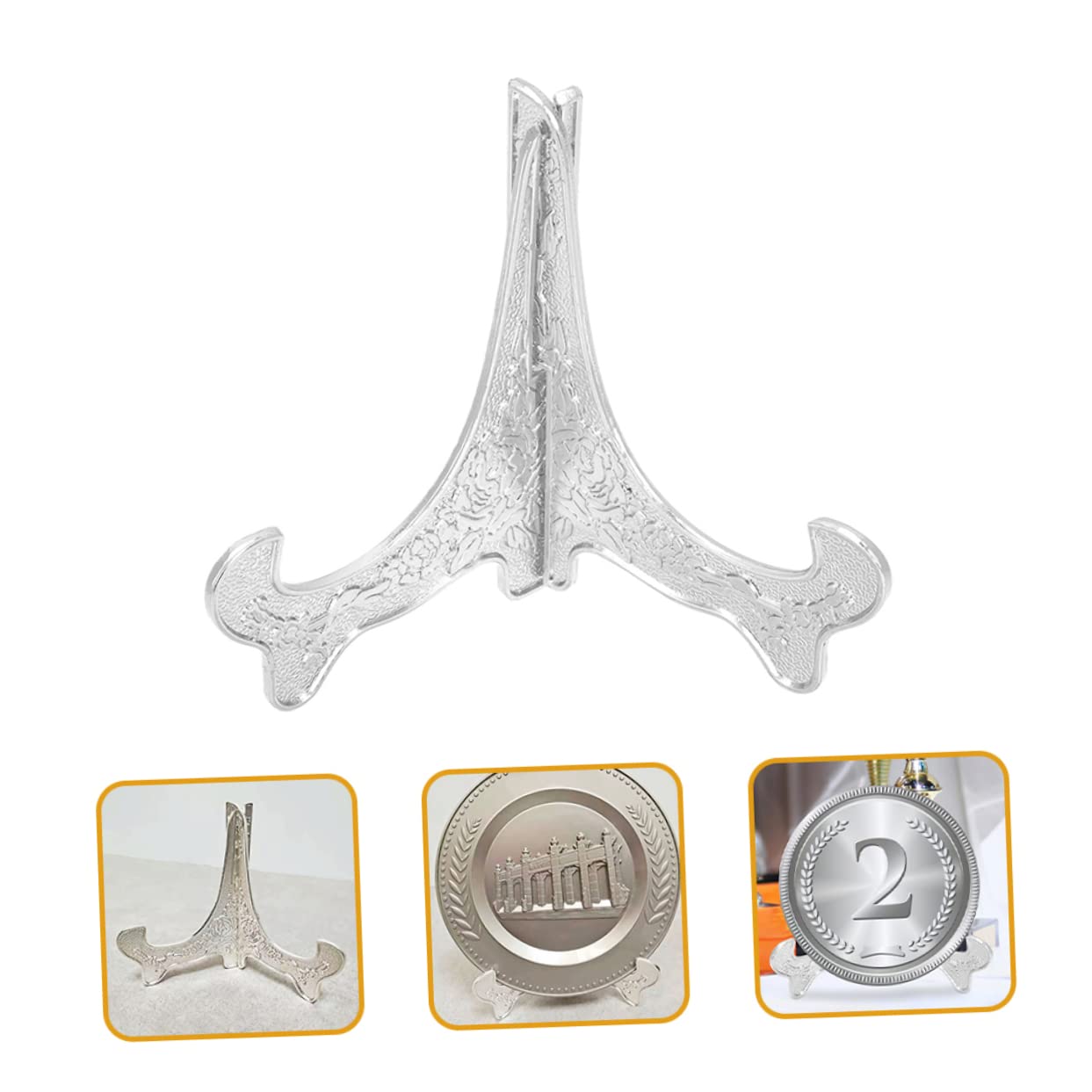 Unomor Plate Display Stand Multi Use Holder for Collectibles Awards and Photos for Home Decor Party Decorations