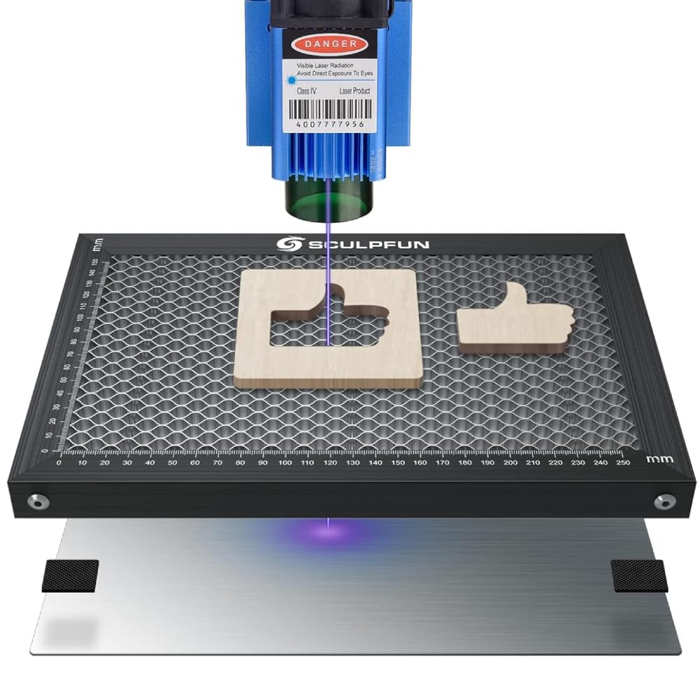Uadme Honeycomb Laser Bed 300x200x22mm,with Aluminum Plate, Honeycomb Working Table for Fast Heat Dissipation,Table-Protecting