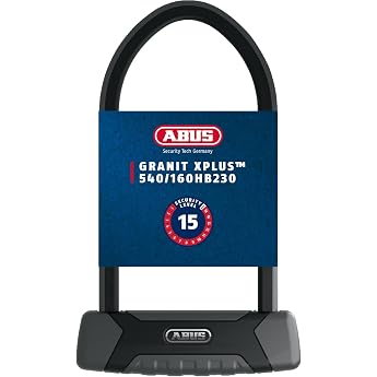 ABUS Granit XPlus 540 U-Lock + USH Bracket - Bicycle Lock with 13 mm Thick Shackle and XPlus Cylinder - ABUS Security Level 1