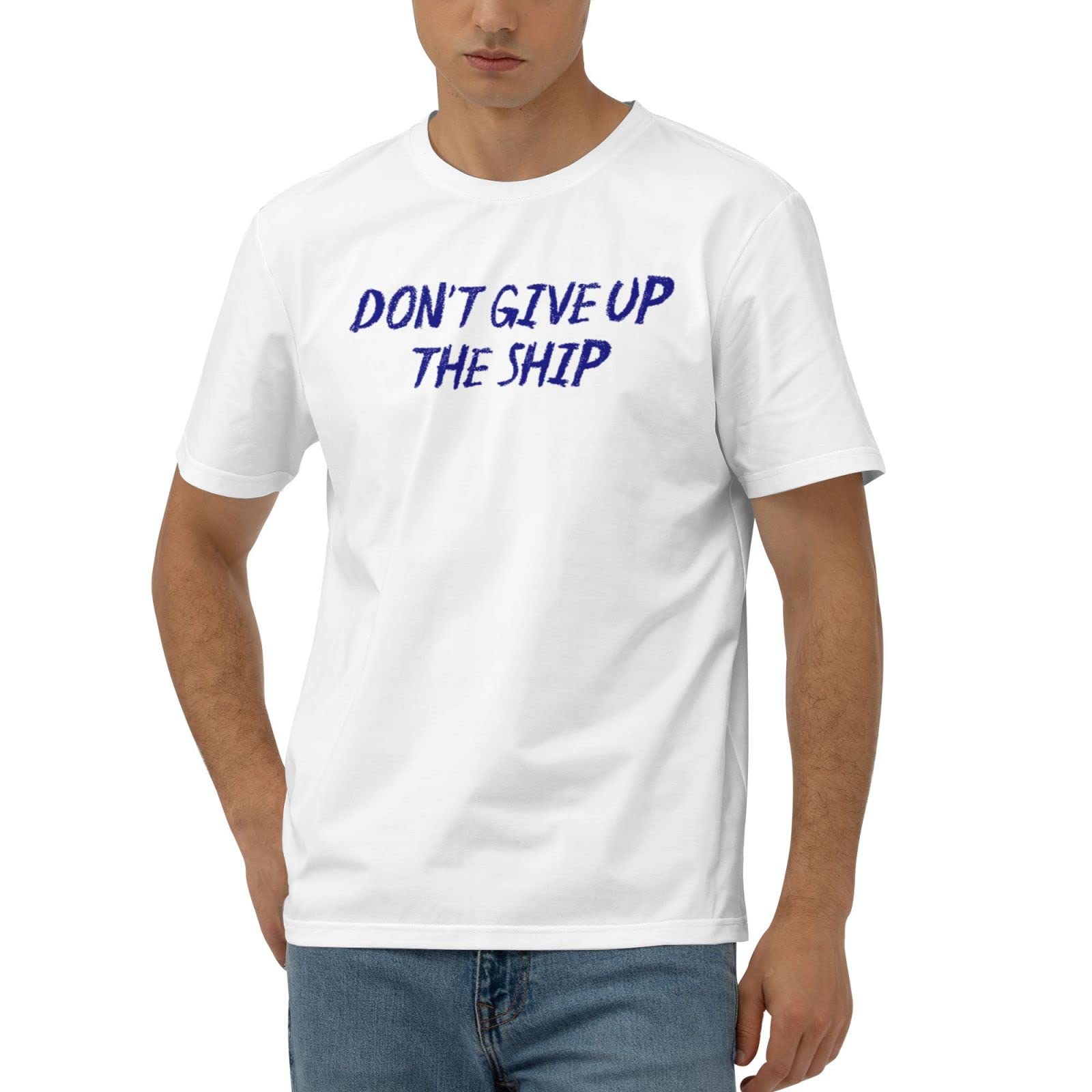 T-shirts amusants pour femmes Don't Give Up The Ship haut drôle taille 2XL