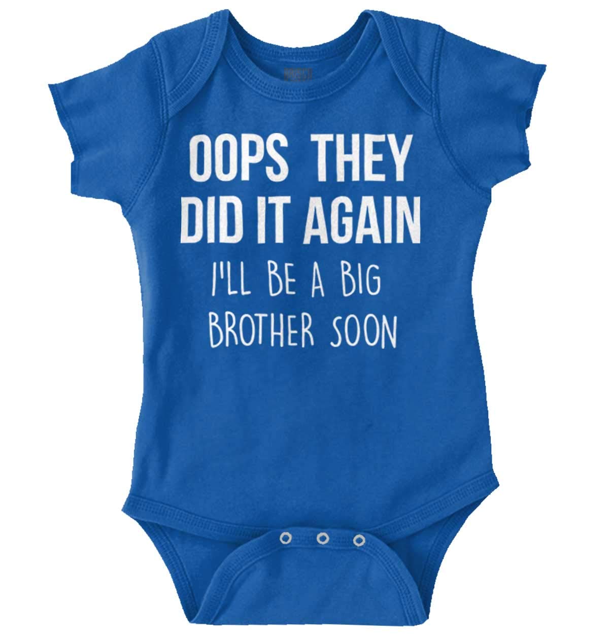 Brisco BrandsFunny Big Brother Baby Announcement Baby Bodysuit Jumper Boys