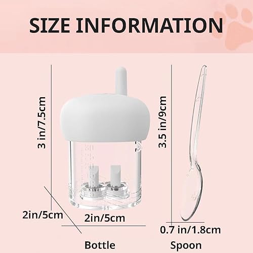 Miniatura 5 de MANON ROSA Kit de alimentación de biberones para mascotas recién nacidas, botella de leche y cuchara para animales pequeños, bebés, cachorros,