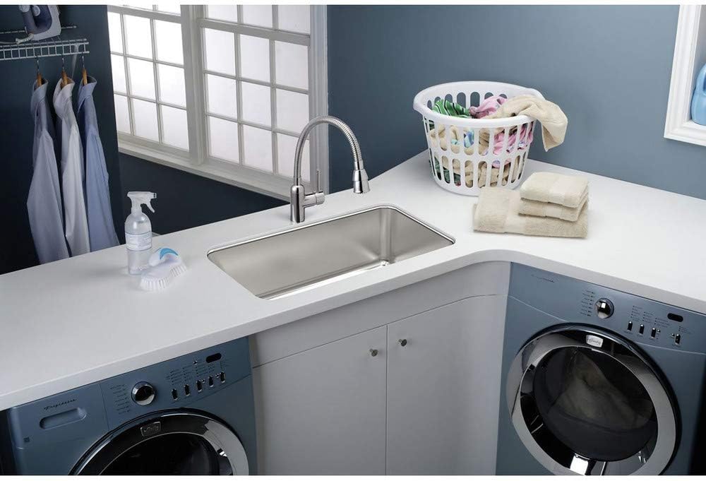 Elkay ELUH281610 Lustertone Classic Single Bowl Undermount Stainless Steel Sink