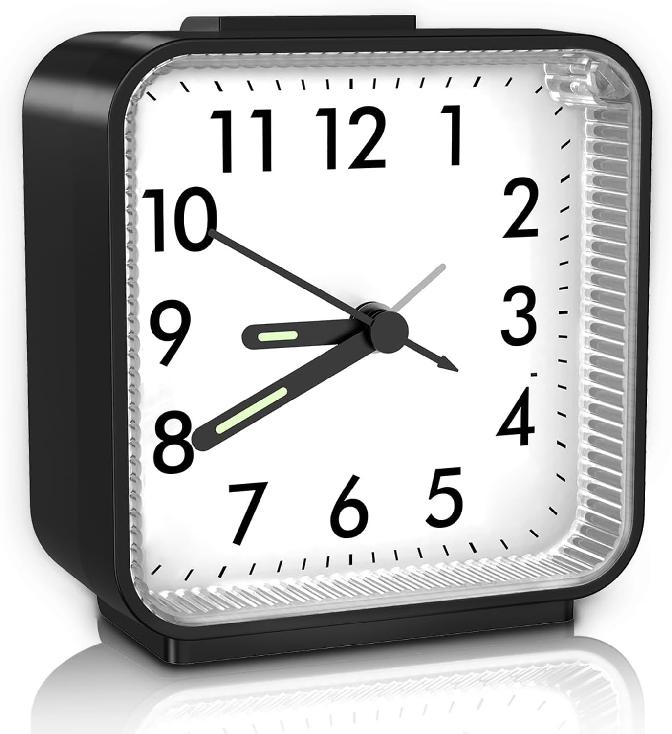 NEW Alarm Clocks Bedside, Silent Non Ticking Small Clock, Travel Alarm Clock with Snooze & Light, Battery Operated for Bedroom, Office, Desk, Best Gift for Christmas