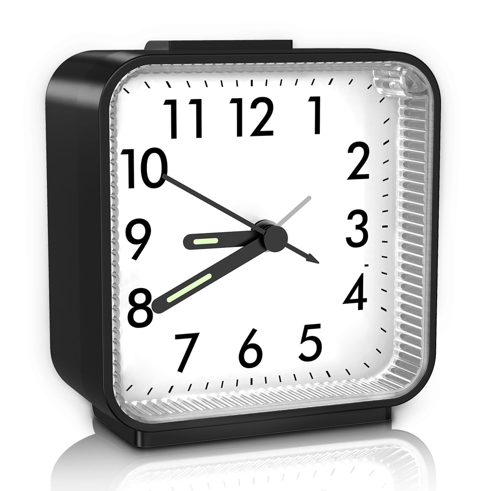 NEW Alarm Clocks Bedside, Silent Non Ticking Small Clock, Travel Alarm Clock with Snooze & Light, Battery Operated for Bedroom, Office, Desk, Best Gift for Christmas