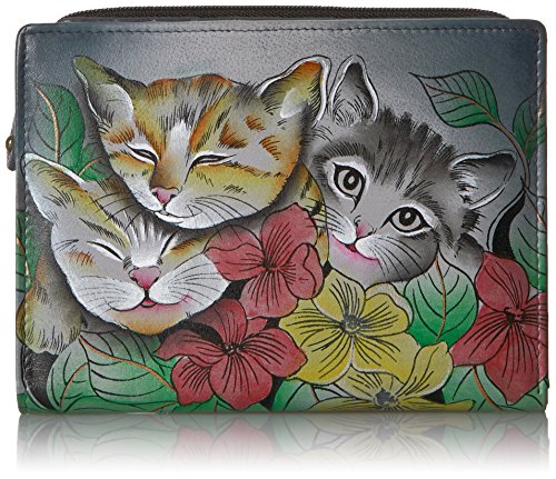 Clutch Wallet Anna by Anuschka portefeuille long femme cuir véritable pochette chic