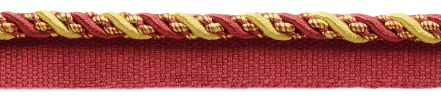 Cordón de labios Noblesse 1253 para rematar costuras deshilachadas en cojines oro rojo burdeos