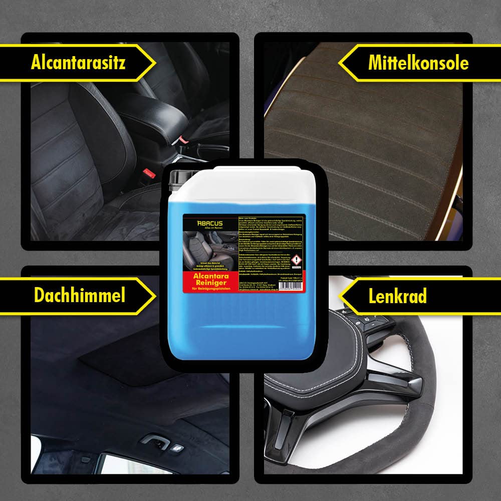 ABACUS® Tornador Alcantarareiniger, Tornador Alcantara-Reiniger, Tornador-Reiniger, gebrauchsfertig für Reinigungspistolen und Druckluftpistolen – Tornador Alcantarareiniger 10 Liter (1086.10)