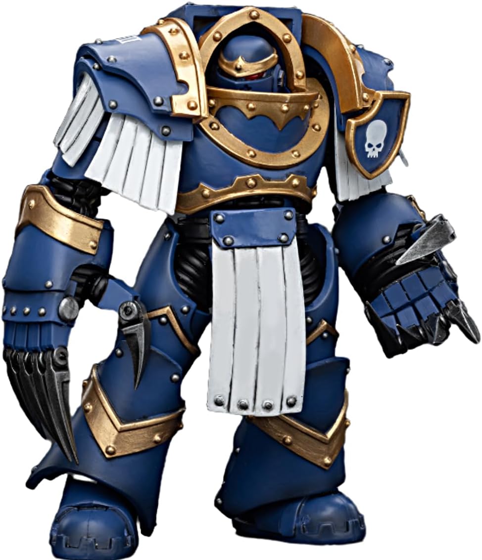 JOYTOY 1/18 Action Figure Warhammer 40k Ultramarines Cataphractii Terminator Squad Terminator with Lightning Claws 5.35-inch Collectible Gifts,Toys for Kids 15+ and Adults