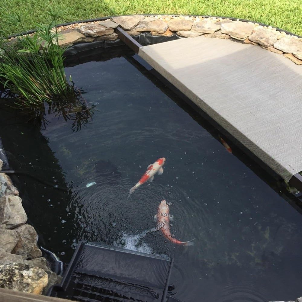 Rivestimento flessibile per laghetto resistente, 4 x 9 m, per giardini, piscine, fontane, ruscelli, membrana gommata per laghetto fai da te, costruzione a cascata, pellicola durevole per stagni di
