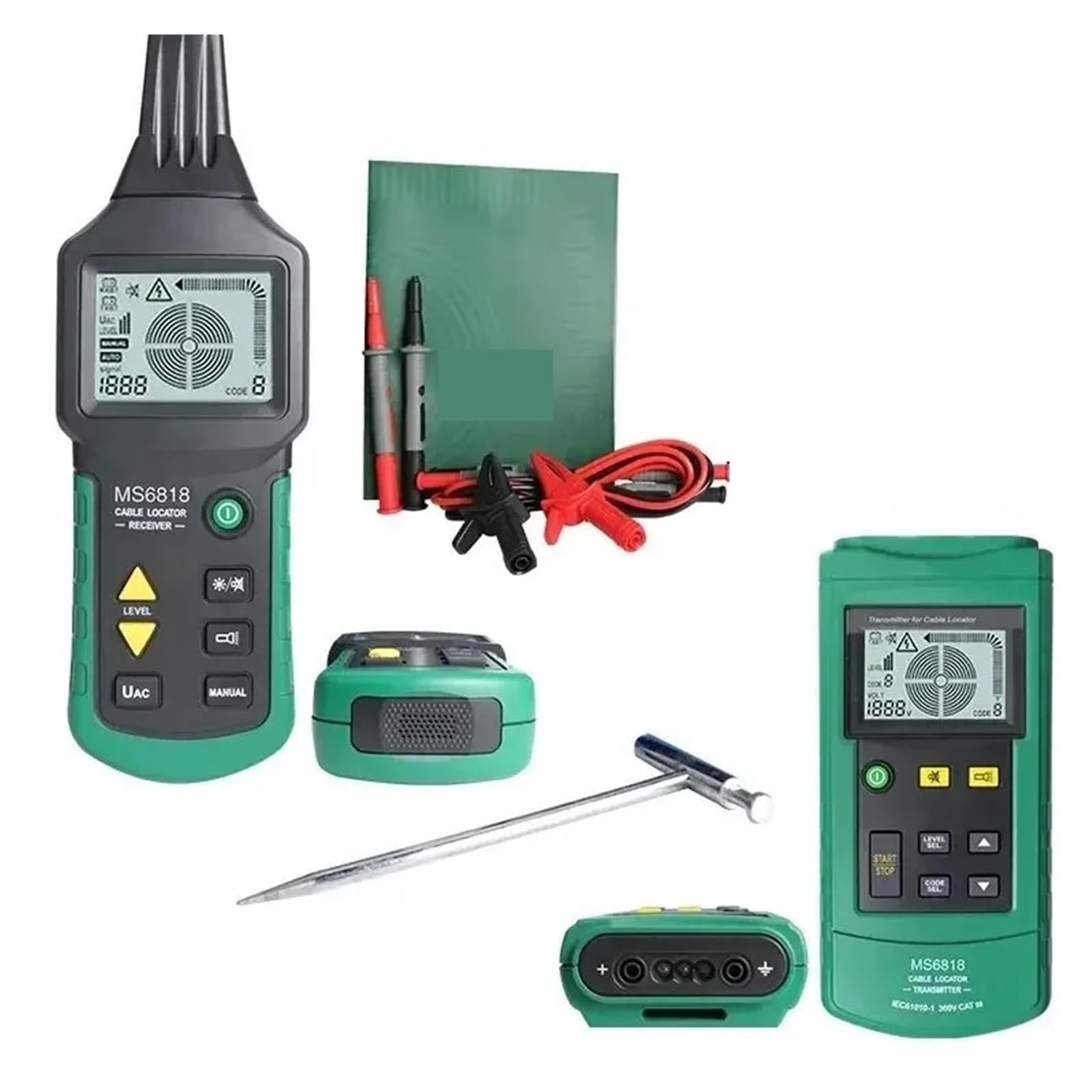 Probador De Cables MS6818, Localizador De Tuberías De Metal De 12-400V CA/CC, Pared Subterránea, Inspección, Interrupción, Detección De Cortocircuitos Ligero Y PortáTil