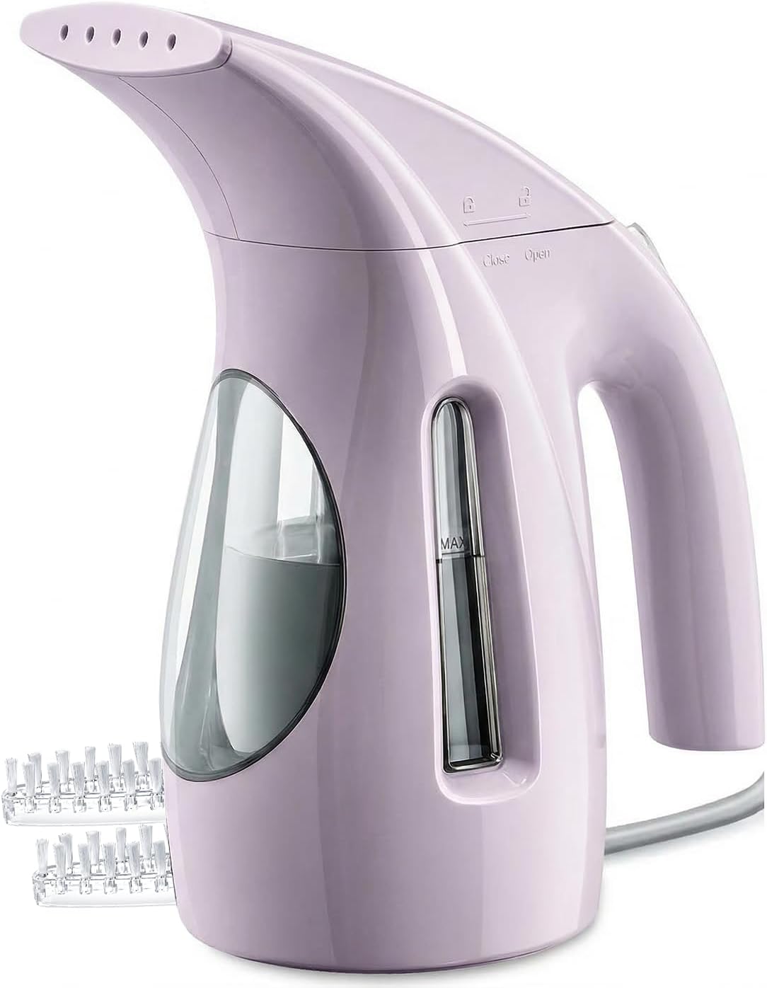 HiLIFE Steamer for Clothes, Portable Handheld Garment Wrinkle Remover, 240ml Big Capacity, 700W, Strong Penetrating Steam, for Home, Office and Travel, ONLY FOR 120V, Pale Lilac