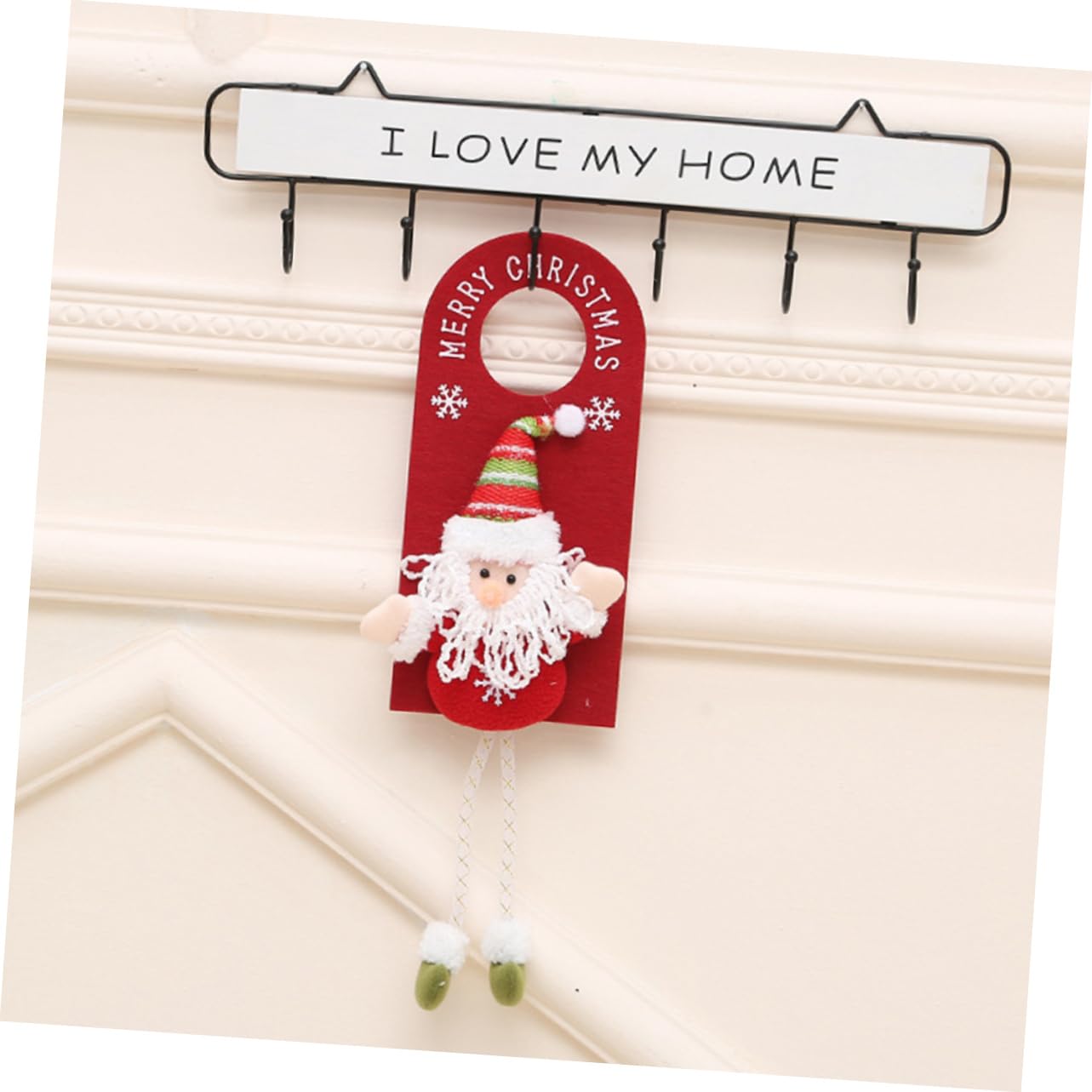 ABOOFAN 9 STK Weihnachtstür hängt Weihnachtskamin zum Aufhängen Haustürschilder Christmas Tree Ornaments wrihnachtsbaumschmuck Weihnachtsdekorationen Cartoon-Türverzierungen Weihnachten
