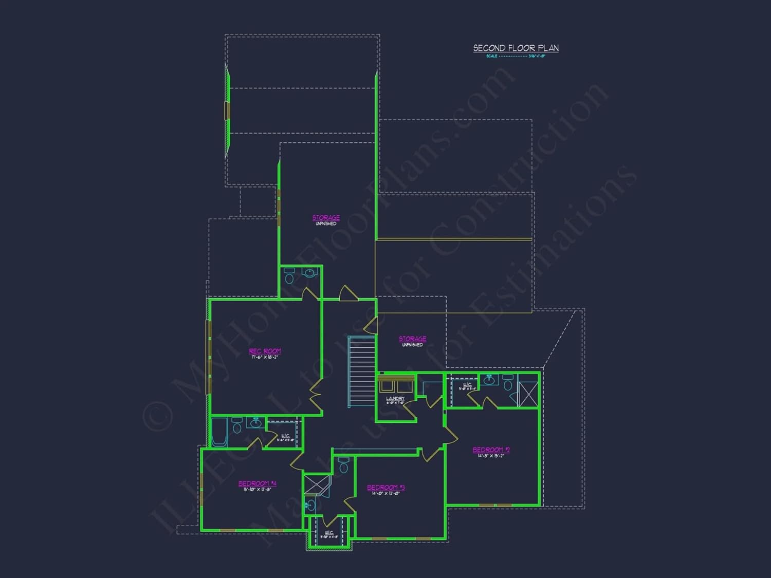 17-1767 HOUSE PLAN - Transitional Home Plan - 5-Bed, 5.5-Bath, 4,275 SF