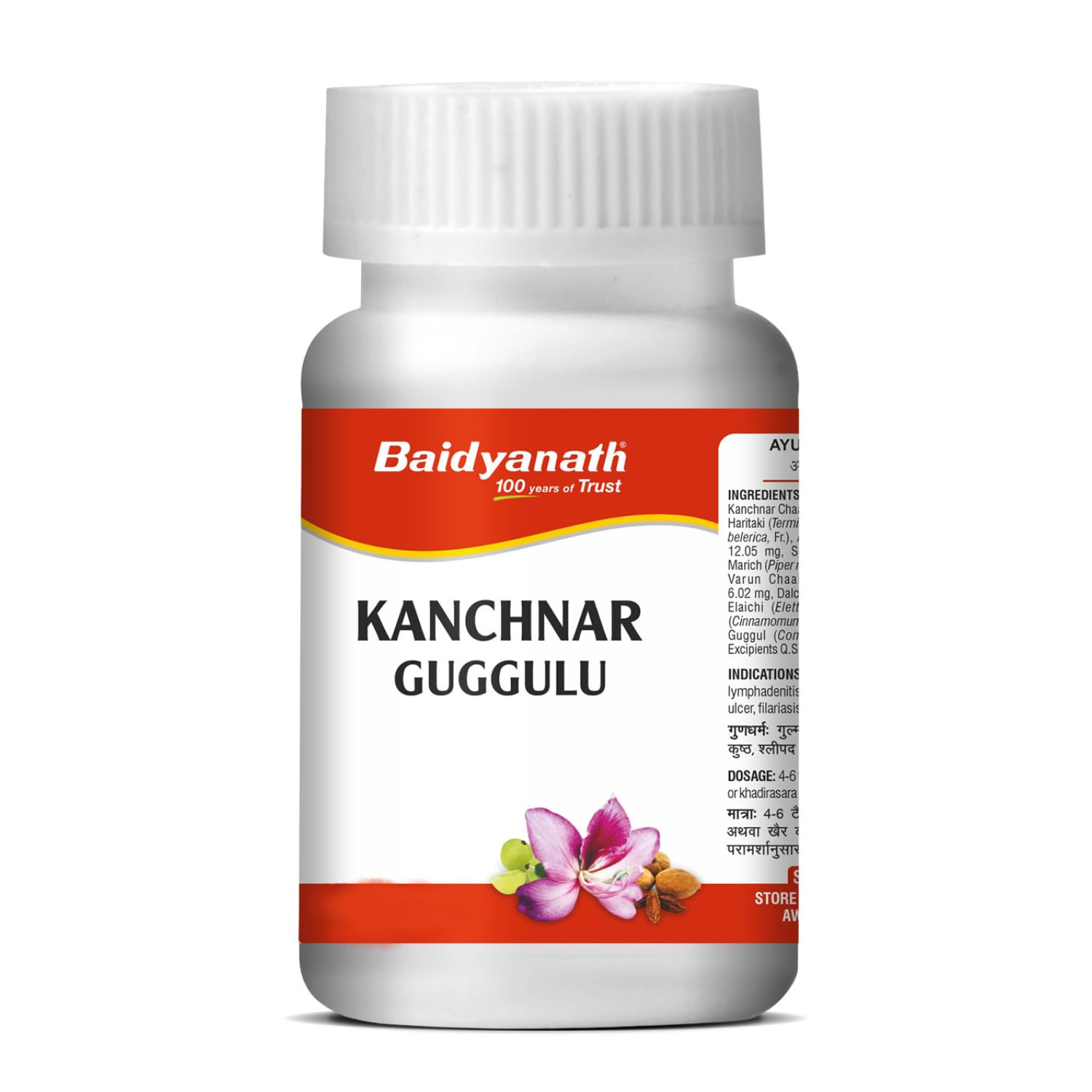 BAIDYANATH AYURVED Kanchnar Guggulu 160 Tablets | An Ayurvedic Formulation | Helpful In Hormonal Imbalance, Joint Pains And Eliminate Toxins