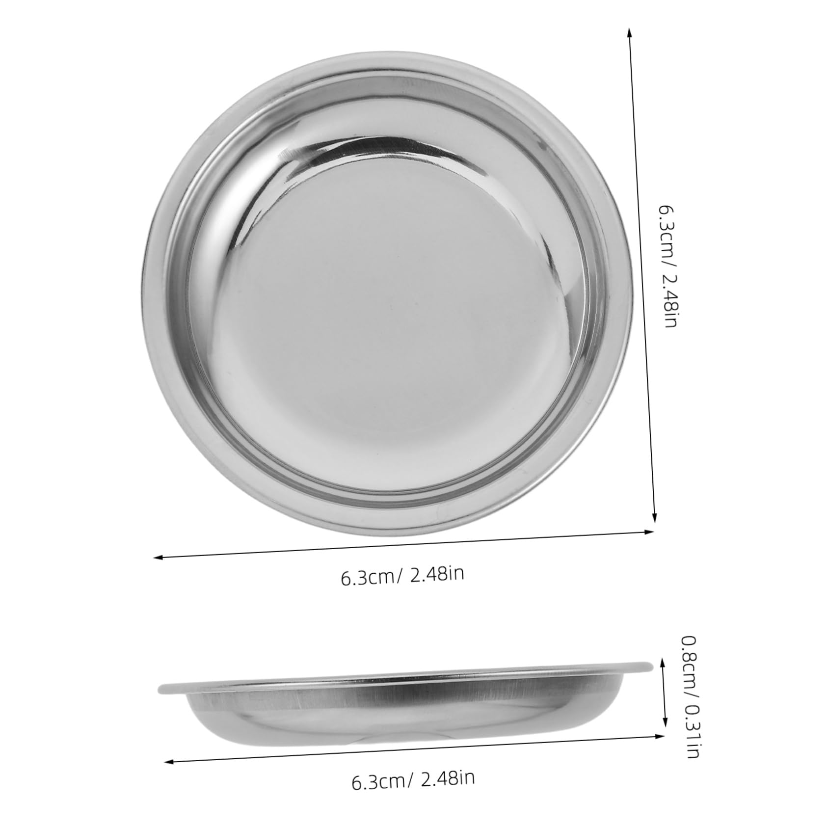 OFFSCH Jewelry Scale Trays 6 Pcs Electric Weighing Trays for Rhinestones Gemstones Stainless Steel