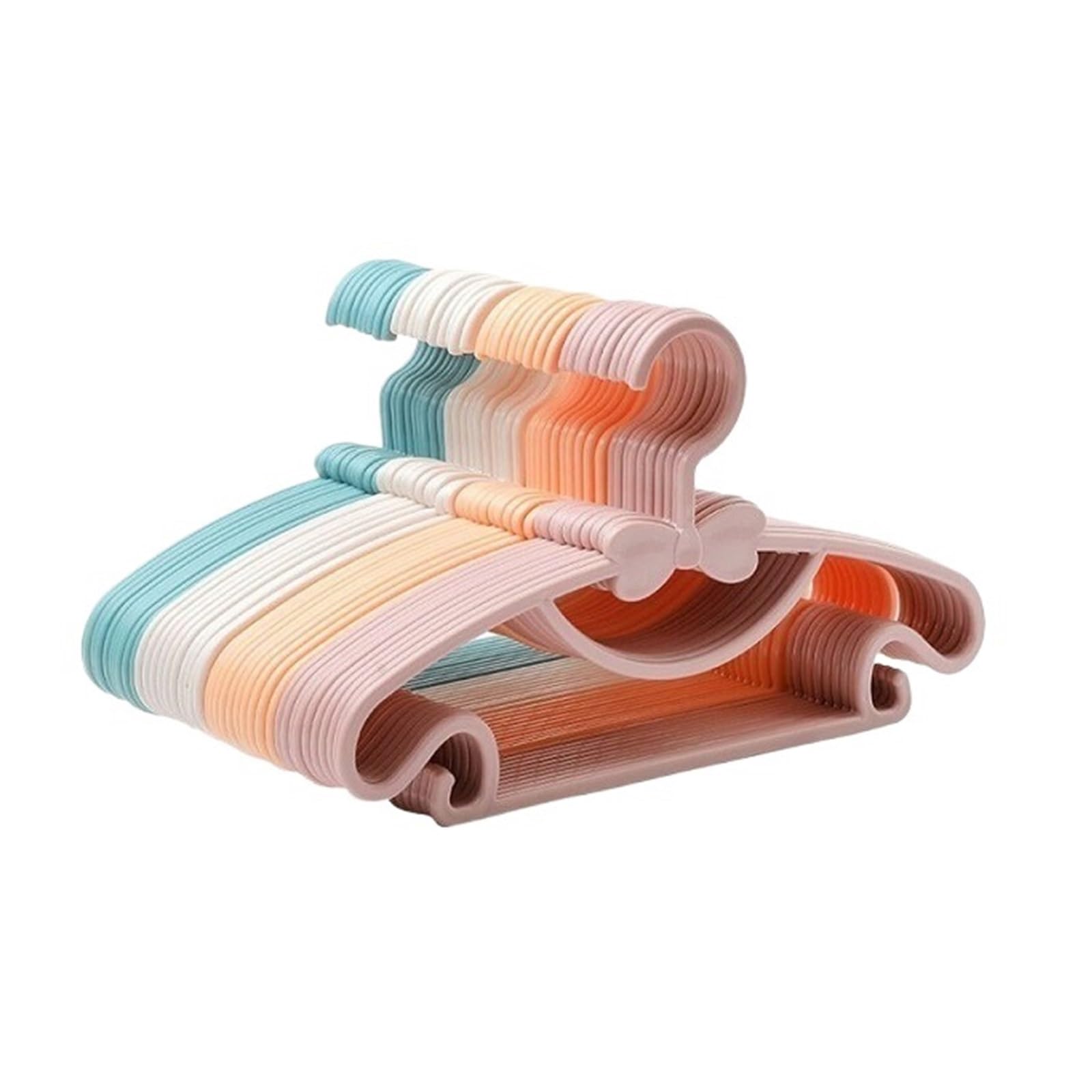 5/10/20 Stück tragbare Kunststoff-Kleiderbügel, winddichter Organizer for Handtücher, Schals(Color Mixing,20pcs)