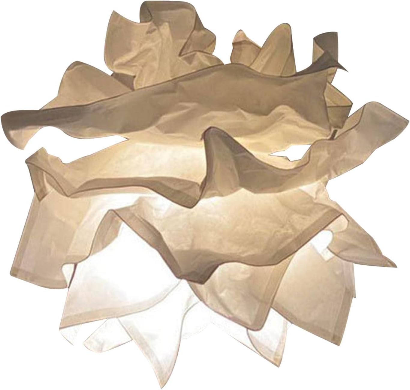 Lampa papierowa w cieniu sufit Lekka pokrywa Lekka biała kwiatowe wystrój abażury, White S.