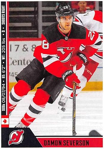 2018-19 Panini NHL Stickers Hockey #131 Damon Severson New Jersey Devils Official 2 1/2 Tall x 2 Inch Wide NHL Album Sticker