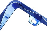 Vista 5 de 2 piezas marcos de matrícula Creathome 3D con patrón de ondas rizadas de color azul brillante de aleación de zinc puro