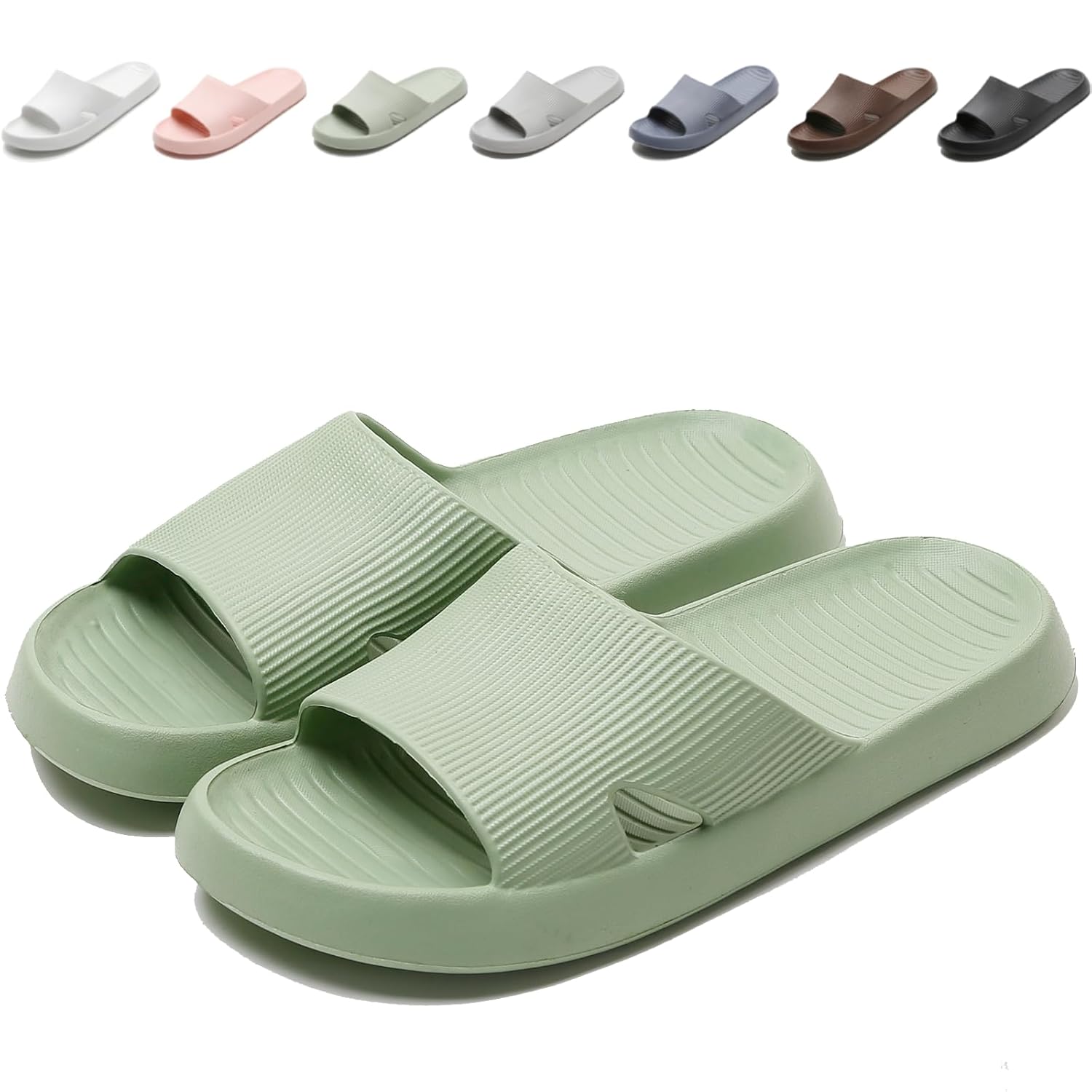 Anmerl Shower Shoes for Men Women Slippers Soft Comfortable Ultra Lightweight Quick Dry Non-Slip Bath Shoes Indoor Outdoor
