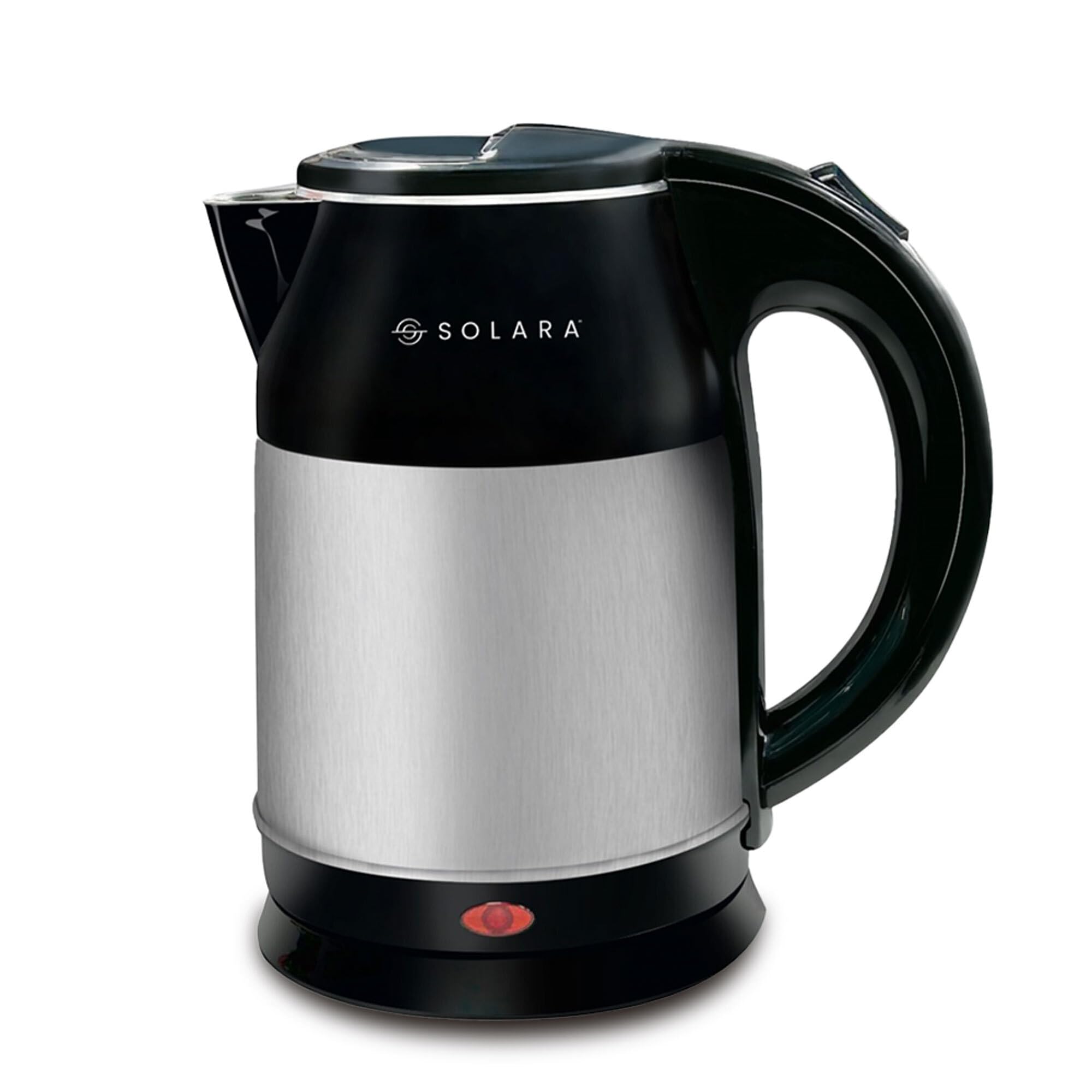 SOLARA Premium Electric Kettle Xtra Large, 1500 Watts, 1.8L Food Grade 100% Stainless Steel BPA-Free Cool Touch Tea Kettle with Overheating Protection, Cordless with Auto Shut-Off | Black-image-48