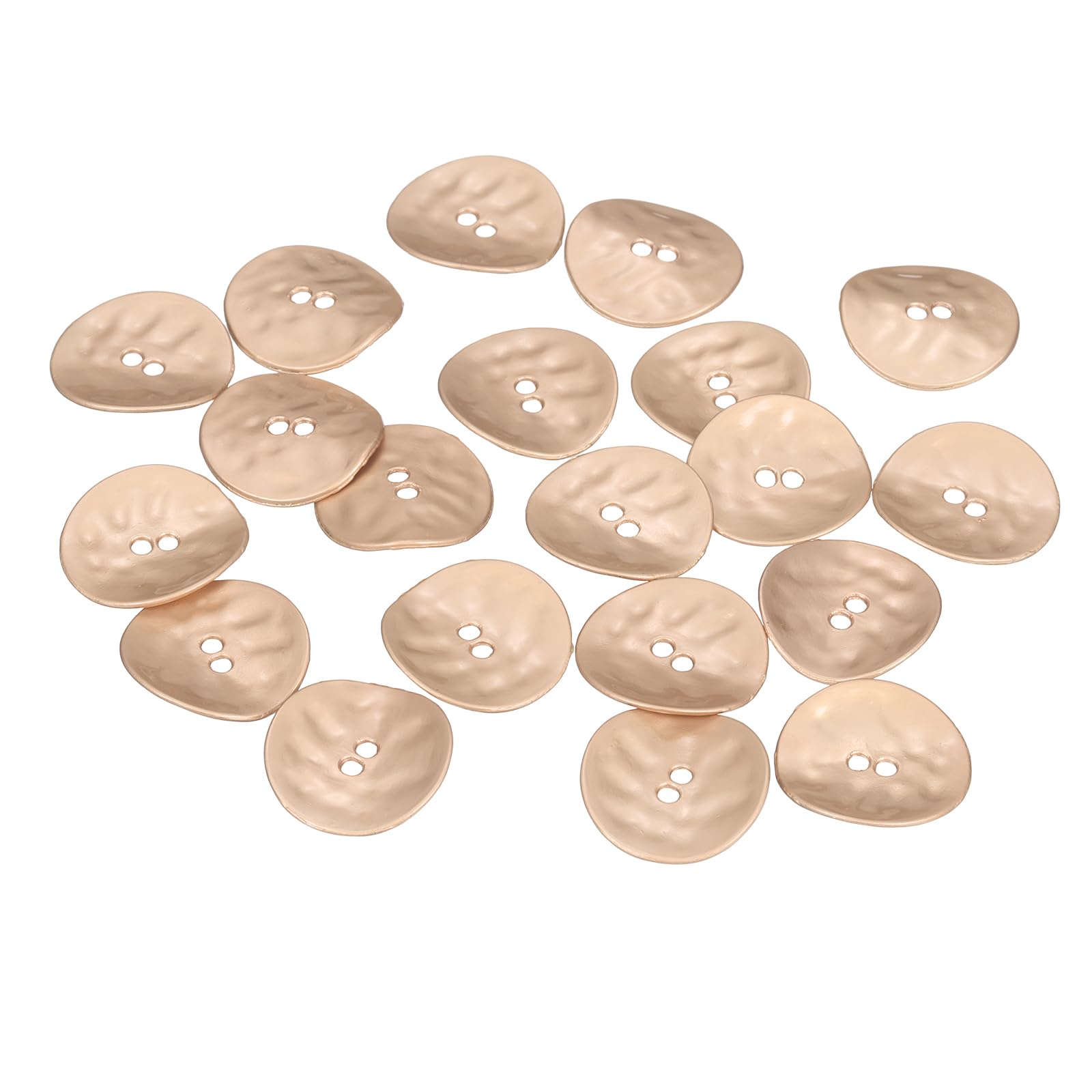 Boutons de couture en alliage doré 20mm au design courbé et plat
