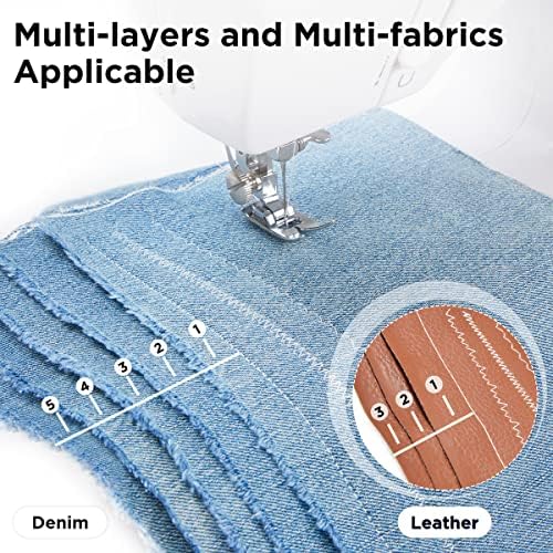 HEAO Sewing Machine, 30 Built-in Stitches, 11Pcs Sewing Feet, Dust Cover Included, Electric Computerized Sewing Machine with Foot Pedal for Beginners and Advanced