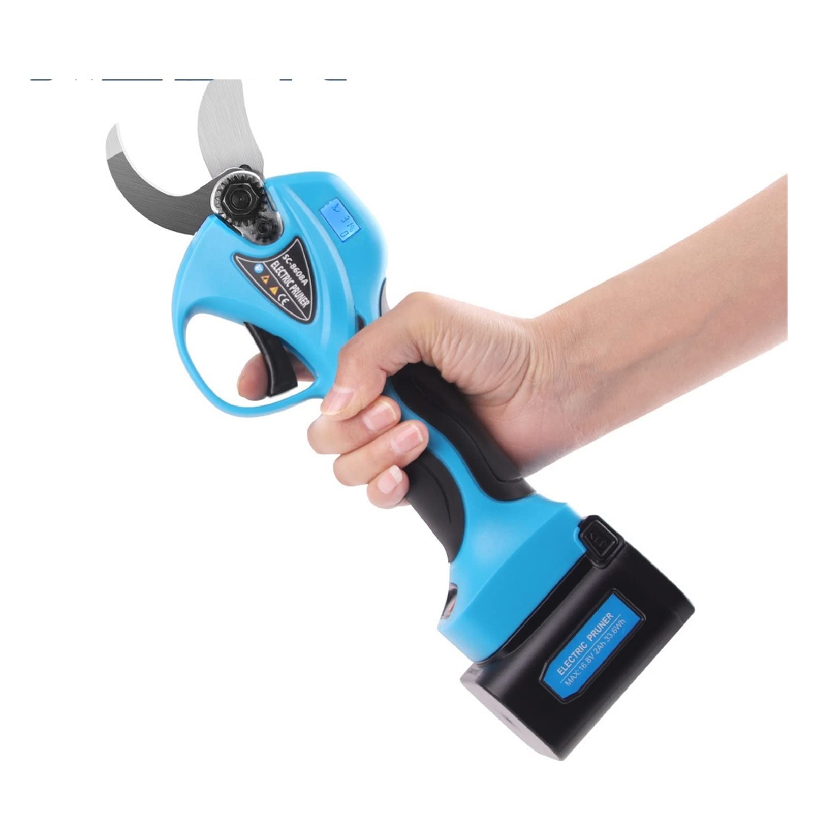 Tijeras de podar eléctricas de Corte de 40 mm, Tijeras de podar eléctricas de jardín y viñedo de 16,8 V, Tijeras eléctricas de podar inalámbricas